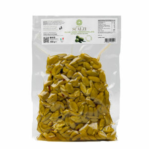 Olive verdi schiacciate<br>da 250/450 gr